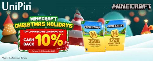 Minecraft Christmas Holidays! Top Up Minecoins Cashback 10%!